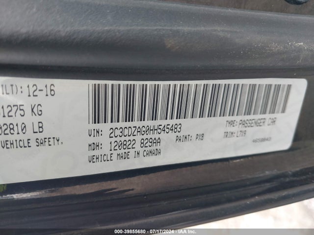 Dodge Challenger Sxt 2017 2C3CDZAG0HH545483 Image 9