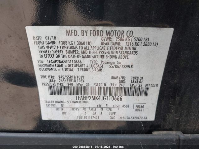 1FAHP2MK4JG110666 Ford Police Interceptor