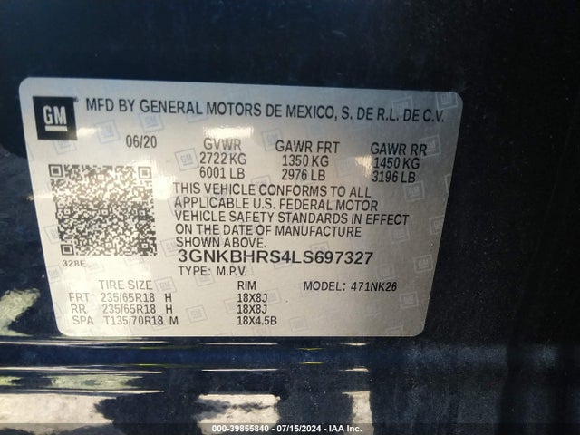 Chevrolet Blazer Awd 2lt 2020 3GNKBHRS4LS697327 Image 9