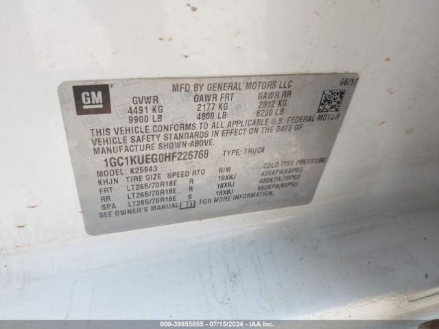 1GC1KUEG0HF226768 Chevrolet Silverado 2500hd Wt