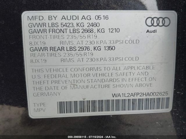 2017 AUDI Q5 WA1L2AFP2HA002625 Photo 8