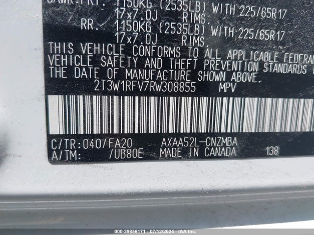 Toyota Rav4 Xle 2024 2T3W1RFV7RW308855 Image 9