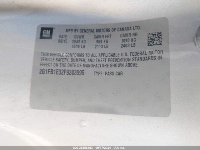 2G1FB1E32F9303995 Chevrolet Camaro 2ls