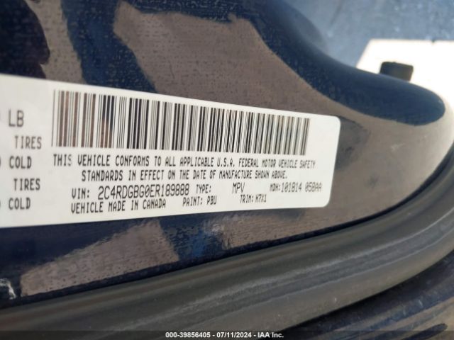 2C4RDGBG0ER189888 Dodge Grand Caravan Se