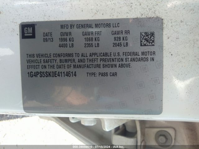 1G4PS5SK0E4114614 Buick Verano Leather Group