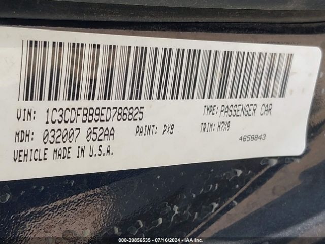 1C3CDFBB9ED786825 Dodge DART SXT