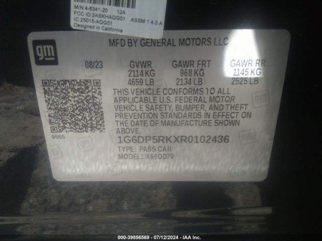 1G6DP5RKXR0102436 Cadillac Ct5 Sport