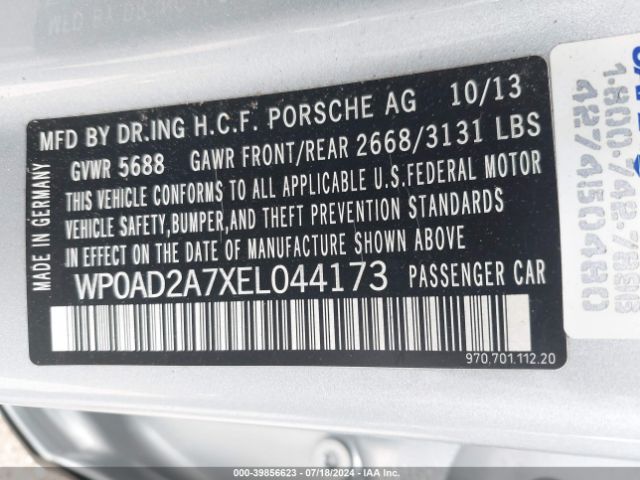 WP0AD2A7XEL044173 Porsche Panamera E-hybrid S