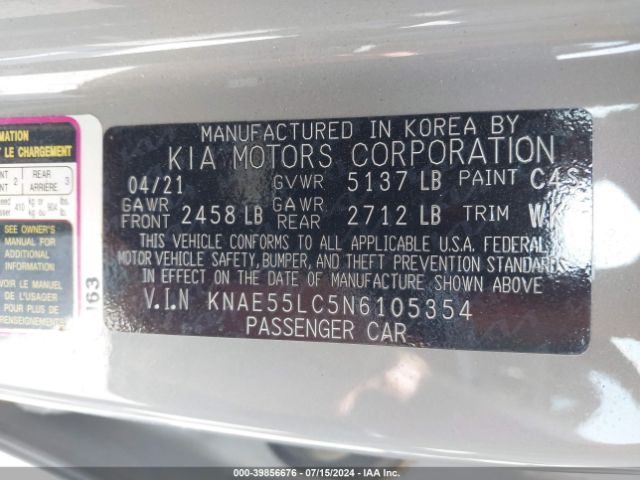 KNAE55LC5N6105354 KIA Stinger Gt2