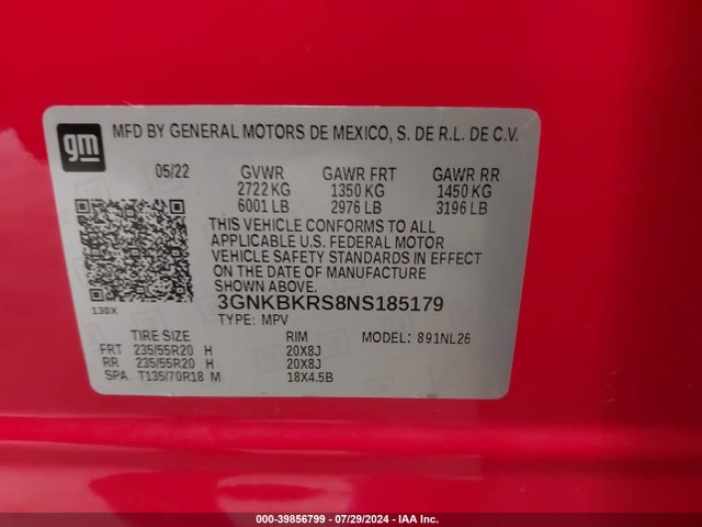 Chevrolet Blazer Awd Rs 2022 3GNKBKRS8NS185179 Image 9