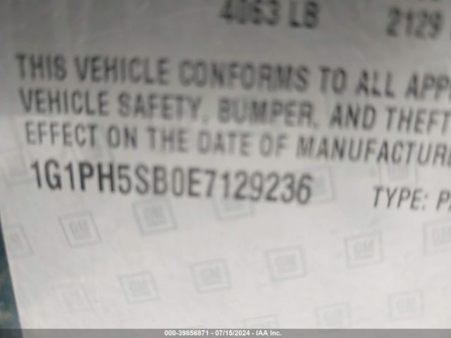 1G1PH5SB0E7129236 Chevrolet Cruze Eco Auto