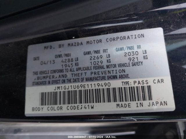 JM1GJ1U69E1119490 Mazda Mazda6 I Sport