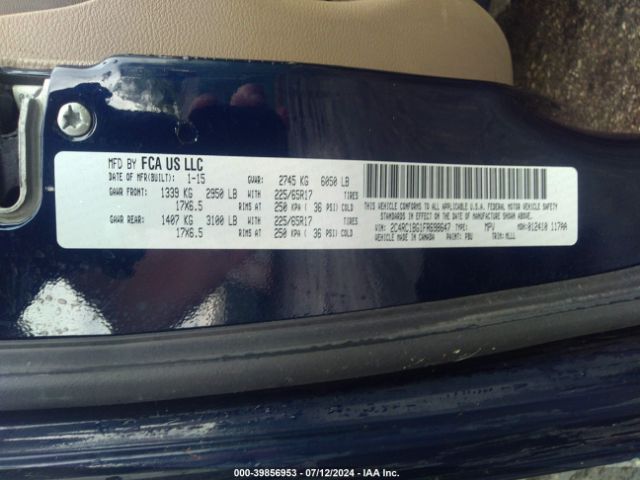 2C4RC1BG1FR698647 Chrysler Town & Country Touring