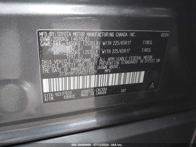 Toyota RAV4 LE 2024 2T3H1RFV5RC271329 Image 9