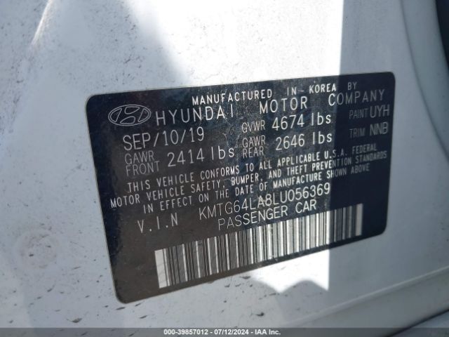 KMTG64LA8LU056369 Genesis G70 2.0t Rwd
