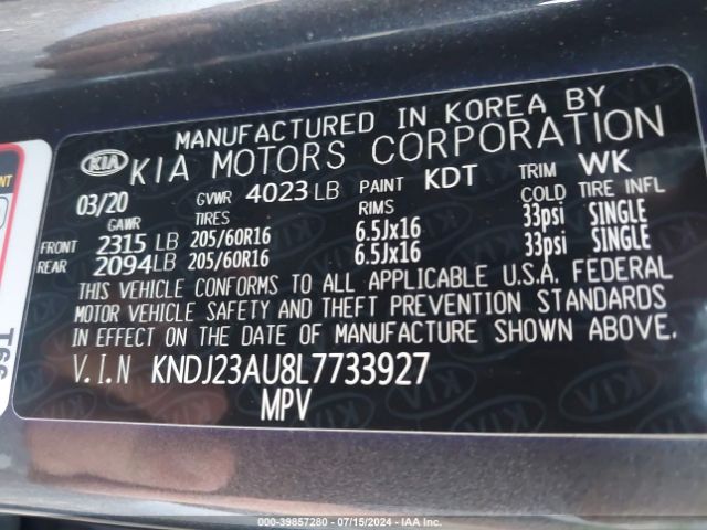 KNDJ23AU8L7733927 KIA SOUL S