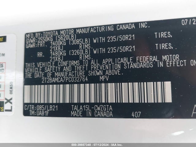 Lexus Rx 350 Premium Plus 2023 2T2BAMCA7PC032764 Image 9