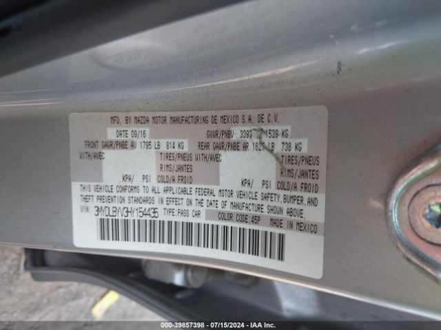 3MYDLBYV3HY154435 Toyota YARIS IA