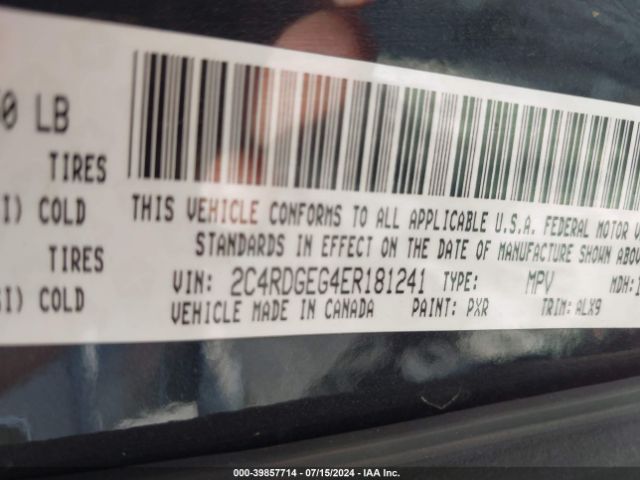 2C4RDGEG4ER181241 Dodge Grand Caravan R/t