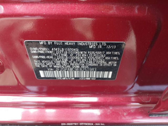 JF2GPAWC9E8251983 Subaru Xv Crosstrek 2.0i Premium