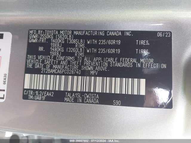 Lexus Rx 350 Premium 2023 2T2BAMCA6PC028740 Image 9