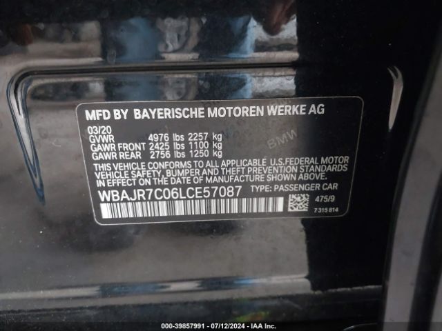 WBAJR7C06LCE57087 BMW 530i Xdrive
