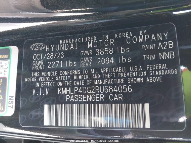 KMHLP4DG2RU684056 Hyundai Elantra Limited