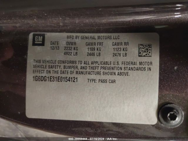 1G6DG1E31E0154121 Cadillac Cts Performance