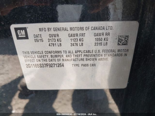 2G1165S37F9271264 Chevrolet IMPALA 2LZ