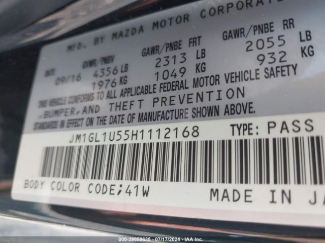 JM1GL1U55H1112168 Mazda Mazda6 Sport