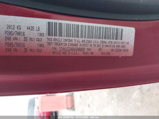 1C4NJCEA6HD206823 Jeep Compass Latitude Fwd