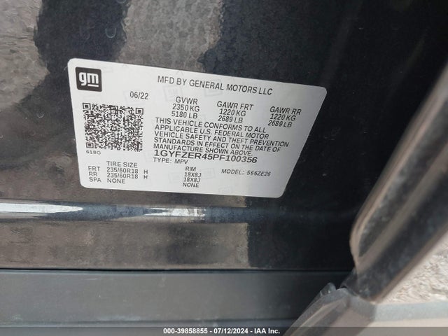 1GYFZER45PF100356 Cadillac Xt4 Fwd Sport