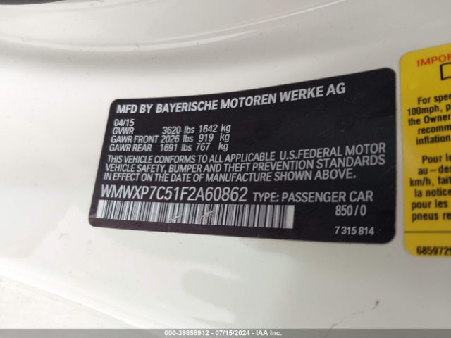 WMWXP7C51F2A60862 Mini Hardtop Cooper S