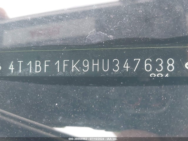 Toyota CAMRY SE 2017 4T1BF1FK9HU347638 Image 9