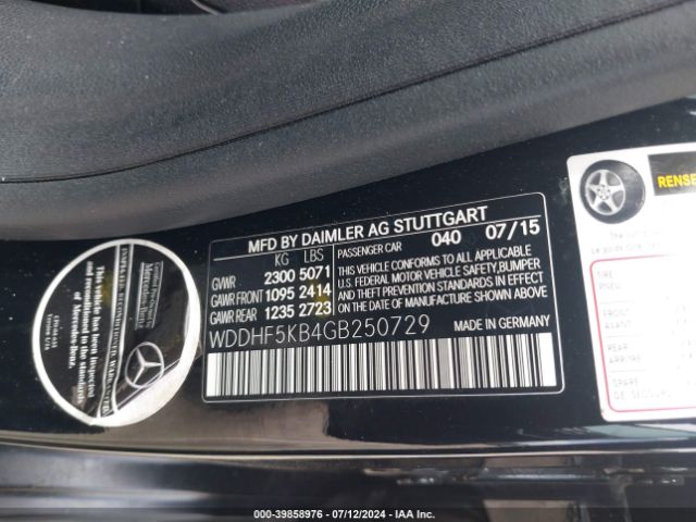 WDDHF5KB4GB250729 Mercedes-Benz E 350