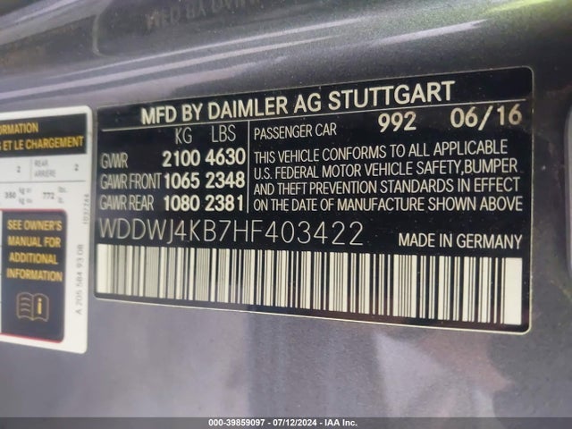 WDDWJ4KB7HF403422 Mercedes-Benz C 300 4matic