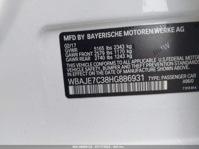 WBAJE7C38HG886931 BMW 540i Xdrive