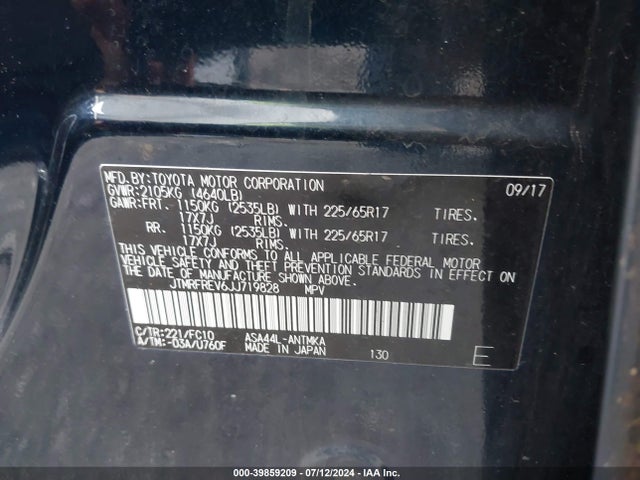 Toyota Rav4 Xle 2018 JTMRFREV6JJ719828 Image 9