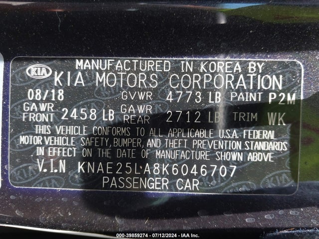 KIA Stinger Premium 2019 KNAE25LA8K6046707 Image 9