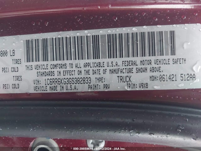 1C6RR6KG3GS382833 RAM 1500 Express