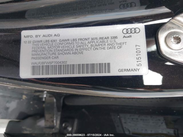 WAUFJBFW5P7004302 Audi E-tron Gt Premium Plus Quattro