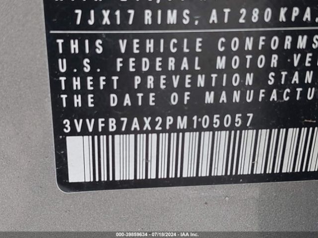 3VVFB7AX2PM105057 Volkswagen Tiguan 2.0t S