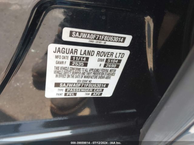 SAJWA0F71F8U63014 Jaguar Xf 3.0 Portfolio/3.0 Sport