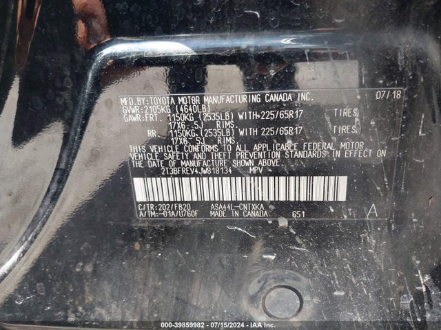 Toyota RAV4 LE 2018 2T3BFREV4JW818134 Image 9