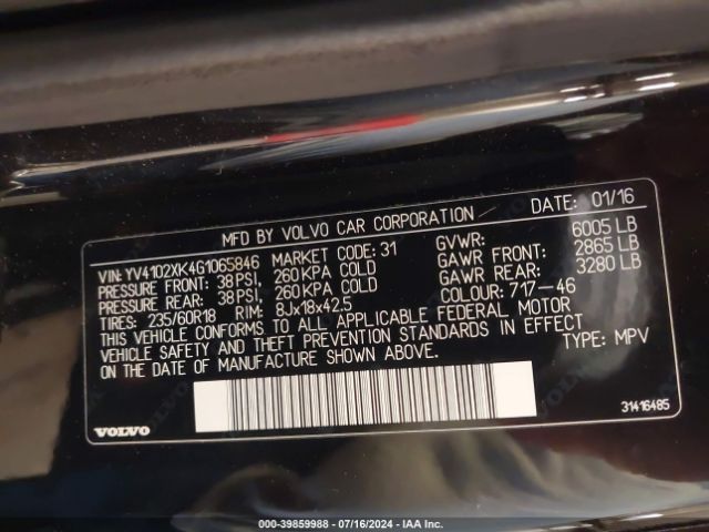 YV4102XK4G1065846 Volvo Xc90 T5 Momentum