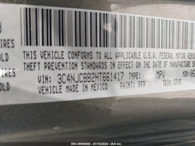 3C4NJCBB2HT661417 Jeep New Compass Latitude Fwd