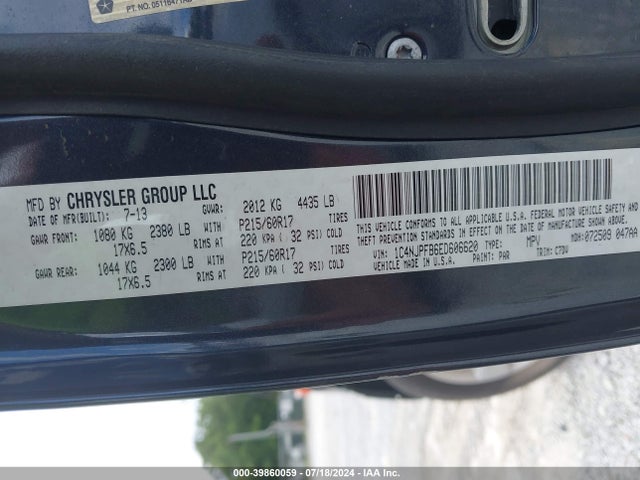 1C4NJPFB6ED606620 Jeep Patriot Latitude