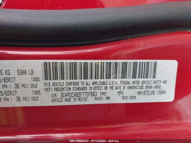 3C4PDCAB2FT737863 Dodge Journey American Value Pkg