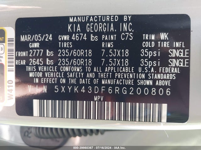 KIA Sportage Sx 2024 5XYK43DF6RG200806 Image 9