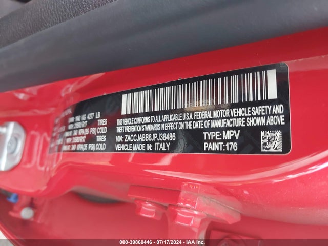 ZACCJABB6JPJ38486 Jeep Renegade Latitude Fwd